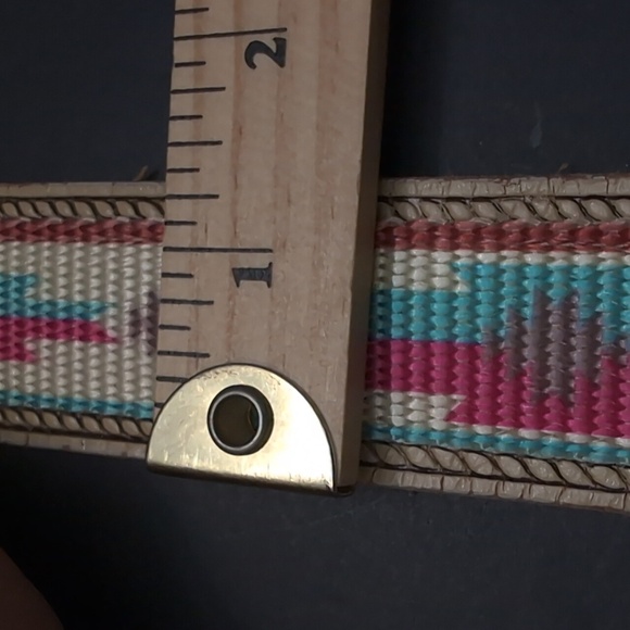 Brushy Creak ,Full Grain Cowhide Leather Women's Belt with Aztec Pattern,Size 34 - Picture 13 of 13